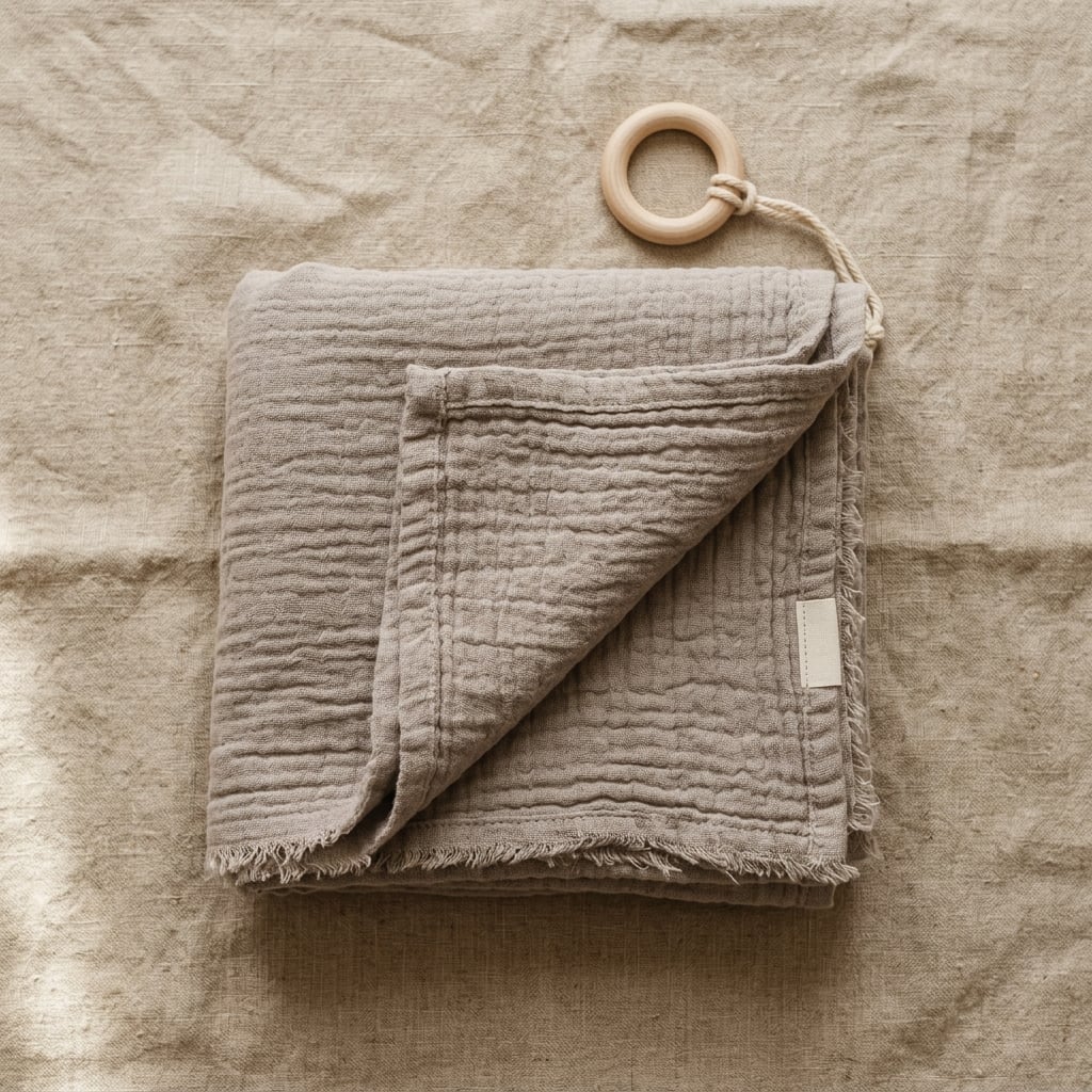Muslin Swaddle Blanket folded