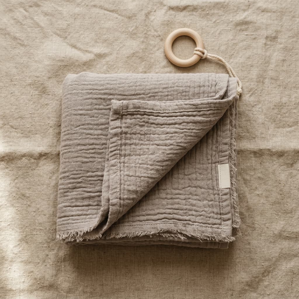Muslin Swaddle Blanket folded