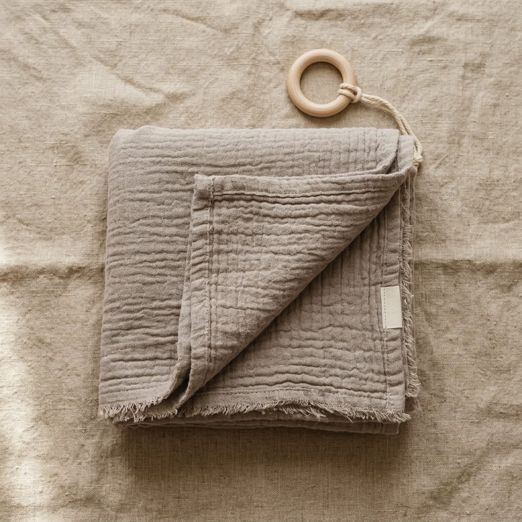 Muslin Swaddle Blanket folded